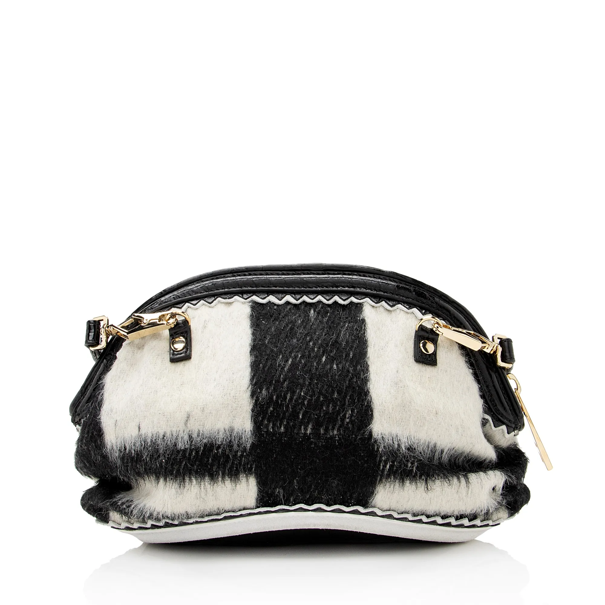 Burberry Prorsum Alpaca Alligator Suede Wilbur Crossbody Bag (SHF-22523)