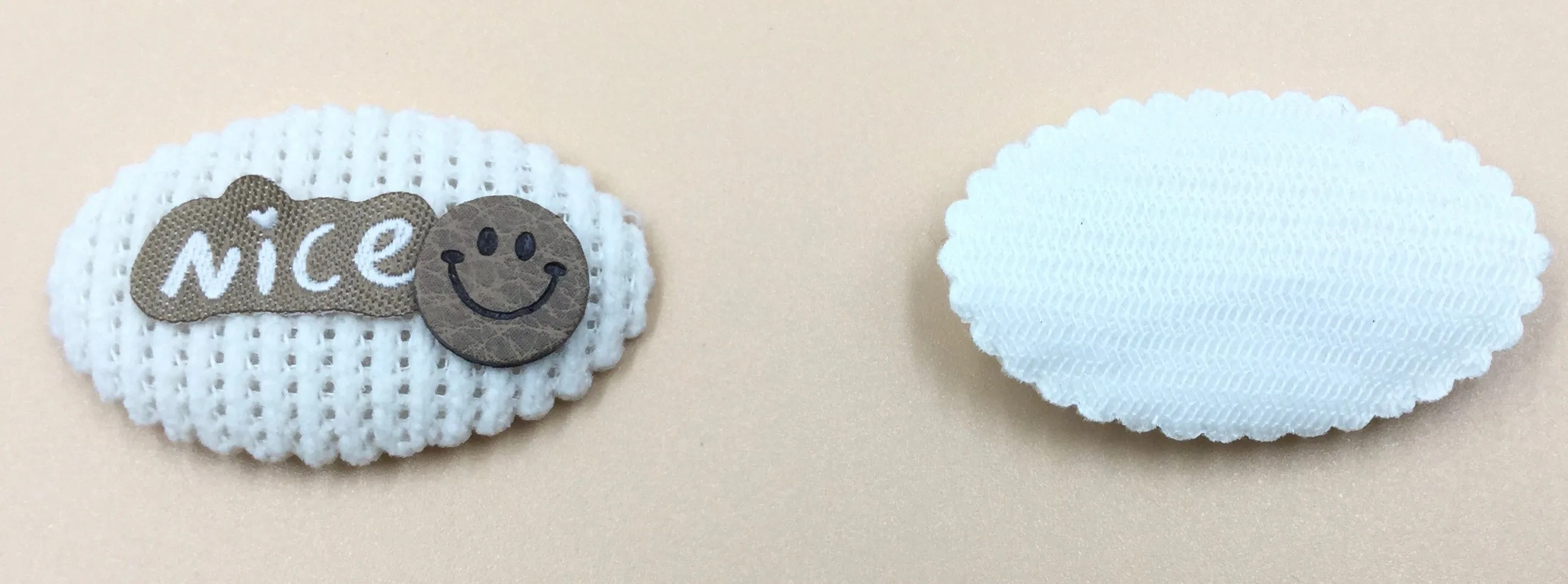Off White Color Oval Shape Soft Patches