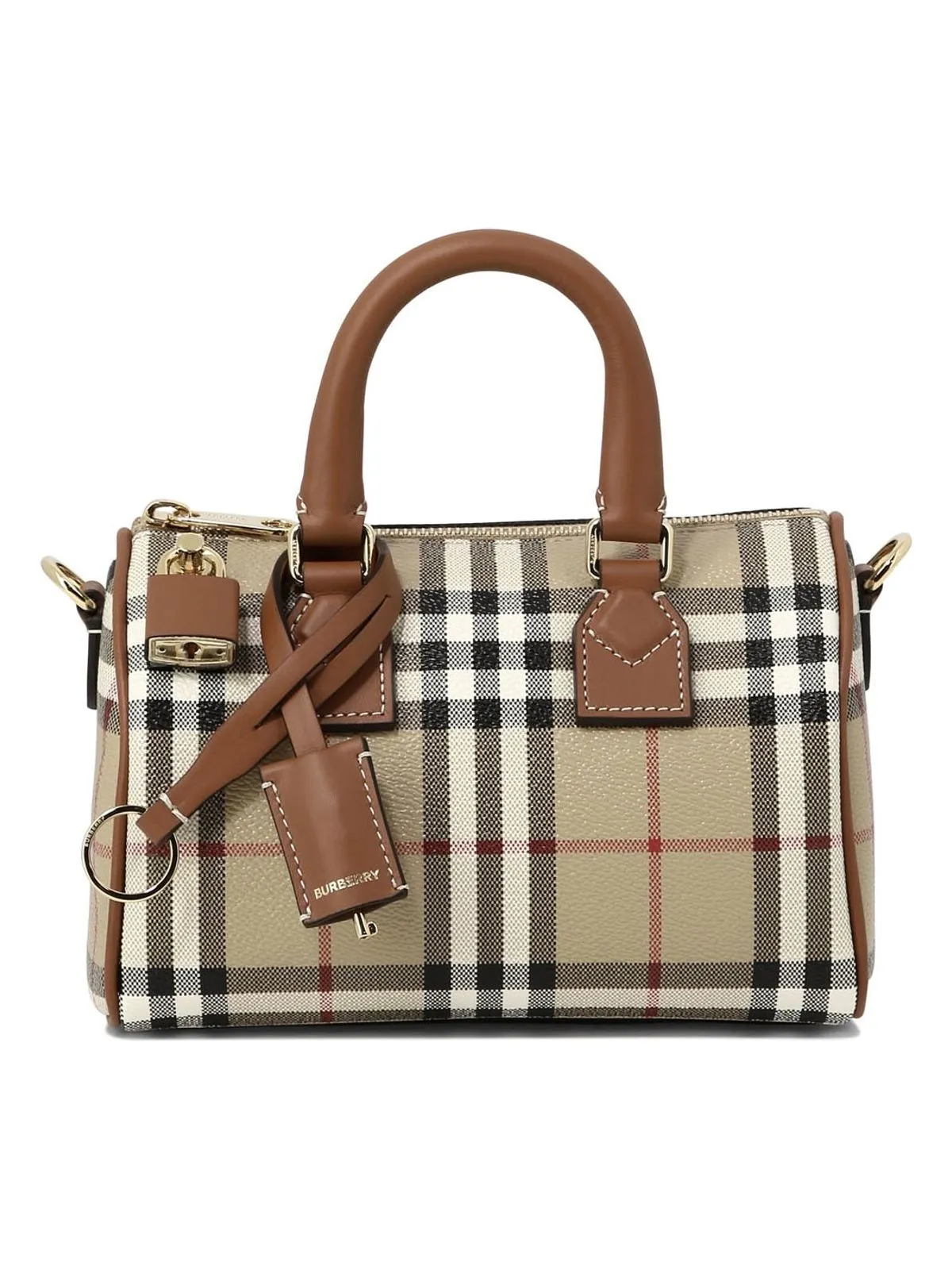 "BOWLING MINI" CHECK HANDBAG