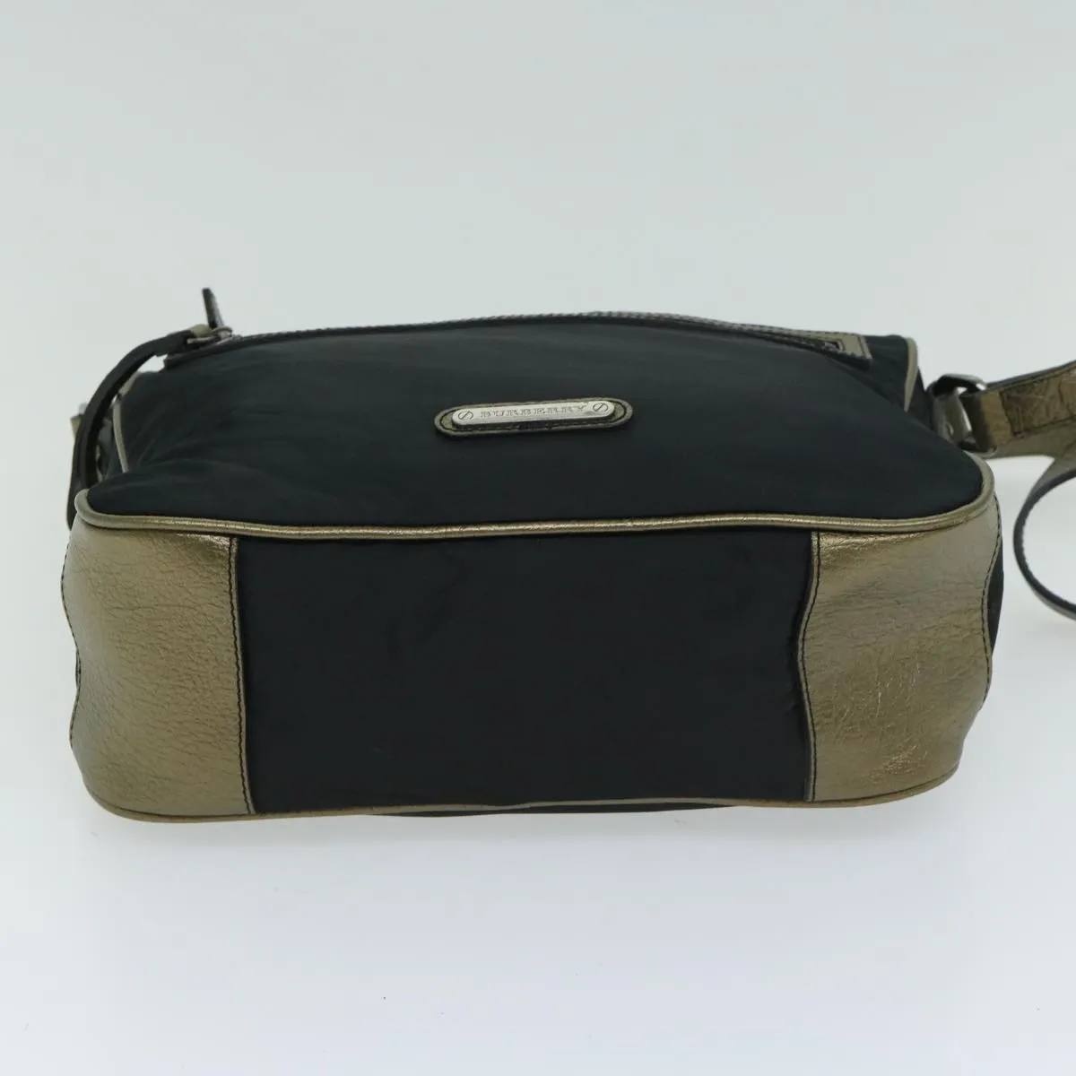 Trendy Inspired Burberry Shoulder Bag Nylon Black Auth 66638