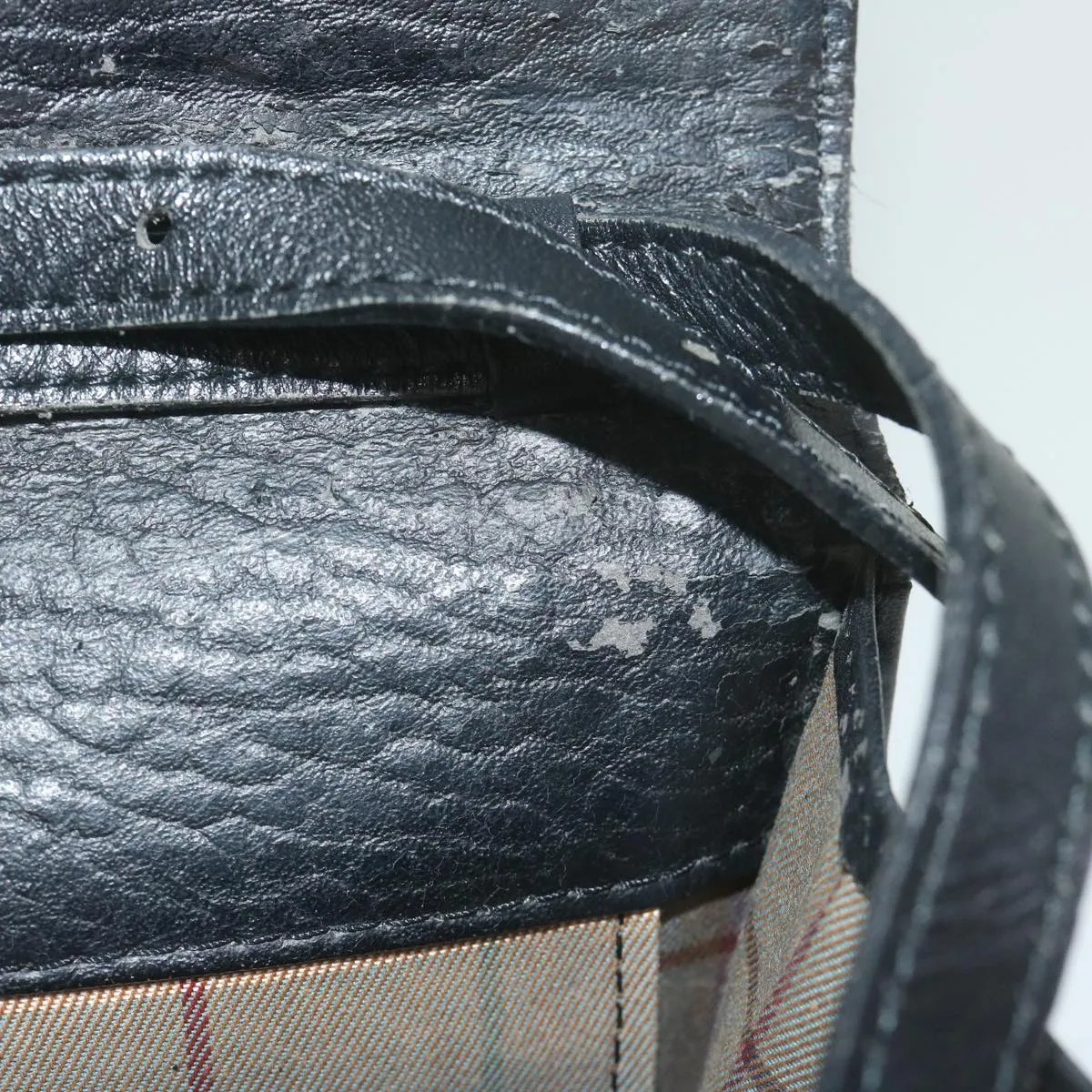 Trendy Inspired Burberryss Shoulder Bag Leather Black Auth Bs10626